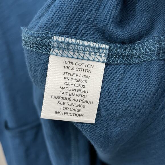 Habitat Clothes To Live in Size M Pocket Cardigan Top Baltic Teal Blue Lagenlook - Picture 6 of 9